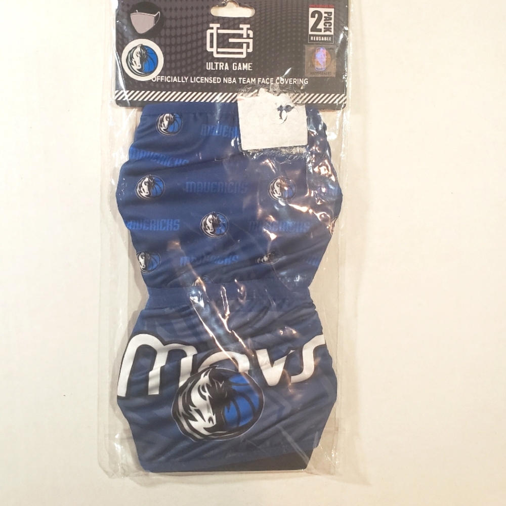 NWT Dallas Mavericks 2 Pack Reusable Face Mask